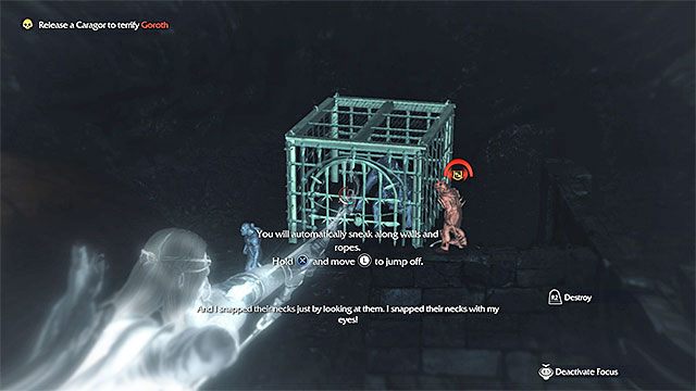 Zgodnie z sugestią gry możesz wykorzystać słabość Gorotha do karagorów (dość wyjątkowo nie jest to cecha o charakterze losowym, tylko odgórnie narzucona przez grę) - 3 - The Spirit of Mordor (Dusza Mordoru) | Główne misje Środziemie Cień Mordoru - Śródziemie: Cień Mordoru - poradnik do gry