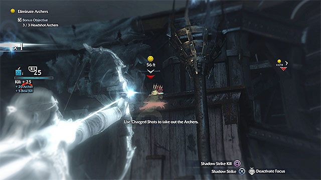 Przerwij przepychanie wozu gdy pojawią się nowi łucznicy - 10 - The Dark Monument (Mroczny monument) | Główne misje - Śródziemie: Cień Mordoru - poradnik do gry