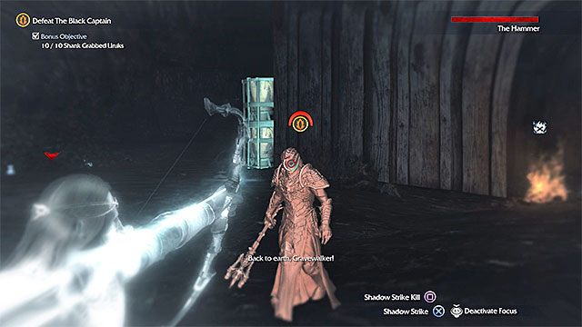 Młota możesz atakować z wykorzystaniem łuku - 11 - The Black Captain (Czarny Kapitan) | Główne misje Środziemie Cień Mordoru - Śródziemie: Cień Mordoru - poradnik do gry