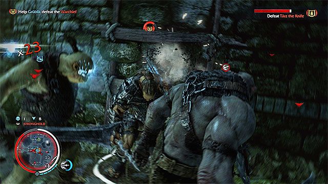 Atakuj Tarza w oparciu o jego słabości - 16 - The Power of the Wraith (Moc Wraith) | Główne misje Środziemie Cień Mordoru - Śródziemie: Cień Mordoru - poradnik do gry