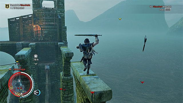 Dotrzyj do części fortu z sekretem przeskakując na kolejne kamienne bloczki lub używając liny - Lista artefaktów - Nurn | Sekrety - Artefakty w Środziemie Cień Mordoru - Śródziemie: Cień Mordoru - poradnik do gry