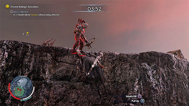 Pierwszy łucznik stacjonuje niedaleko miejsca startu - 5 - Climbing the Ranks (Awansowanie w szeregach) | Główne misje - Śródziemie: Cień Mordoru - poradnik do gry