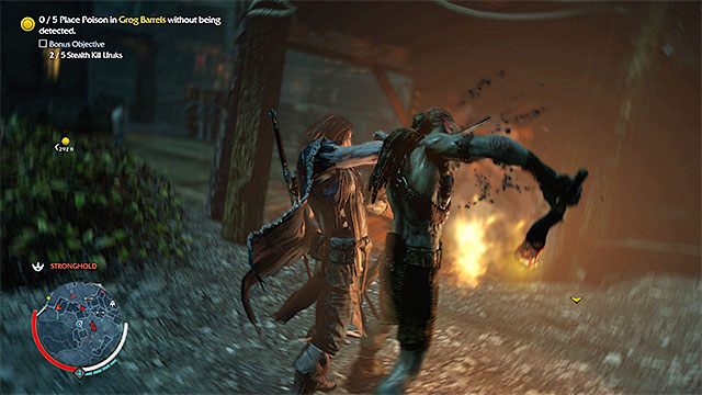 Wykonaj ciche egzekucje na co najmniej pięciu orkach - 7 - The Outcasts (Wygnańcy) | Główne misje Środziemie Cień Mordoru - Śródziemie: Cień Mordoru - poradnik do gry