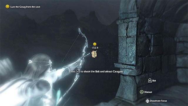 Wyceluj w przynętę i wbiegnij do jaskini - 8 - The One Truth (Jedna prawda) | Główne misje Środziemie Cień Mordoru - Śródziemie: Cień Mordoru - poradnik do gry