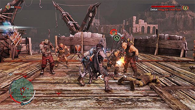 Ogłuszaj berserkerów i dopiero wtedy ich atakuj - 9 - The Warchief (Wódz) | Główne misje Środziemie Cień Mordoru - Śródziemie: Cień Mordoru - poradnik do gry