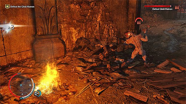 Przeskakuj nad matroną i wyprowadzaj maksymalnie dwa szybkie ciosy - 12 - The Messenger (Posłaniec) | Główne misje Środziemie Cień Mordoru - Śródziemie: Cień Mordoru - poradnik do gry