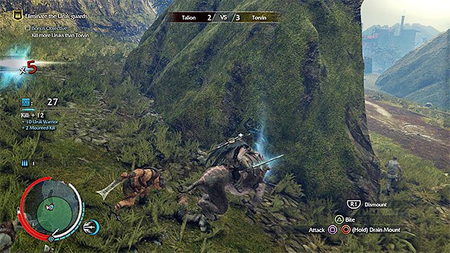 Atakuj orki mieczem i nakazuj karagorowi żeby zagryzał ogłuszonych wrogów - 14 - Big Game (Duża zwierzyna) | Główne misje Środziemie Cień Mordoru - Śródziemie: Cień Mordoru - poradnik do gry