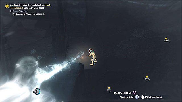 W eliminacji orków z pochodniami bardzo pomocny jest łuk - The Scouring of the Shadow - Oczyszczenie cienia (sztylet) | Misje związane z broniami - Śródziemie: Cień Mordoru - poradnik do gry