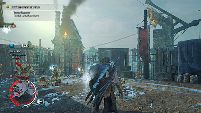 Wciśnij przycisk odprawienia zniewolonych orków - Moc Jedynego - The Power of the One (miecz) | Misje związane z broniami - Śródziemie: Cień Mordoru - poradnik do gry