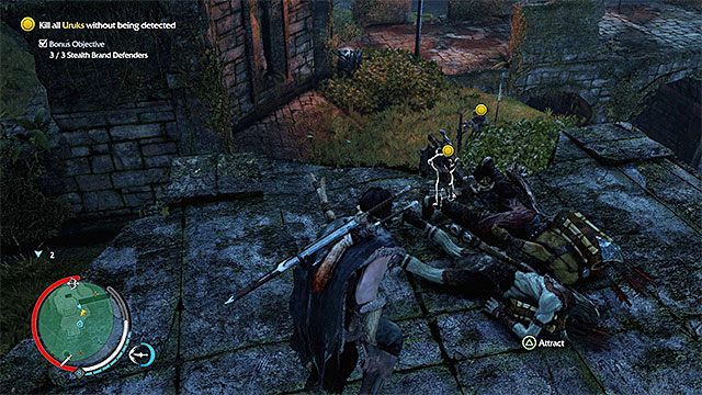 Orki możesz sam wykończyć lub zaczekać aż zajmą się nimi napiętnowane potwory - A Knife in the Dark - Nóż w mroku (sztylet) | Misje związane z broniami - Śródziemie: Cień Mordoru - poradnik do gry