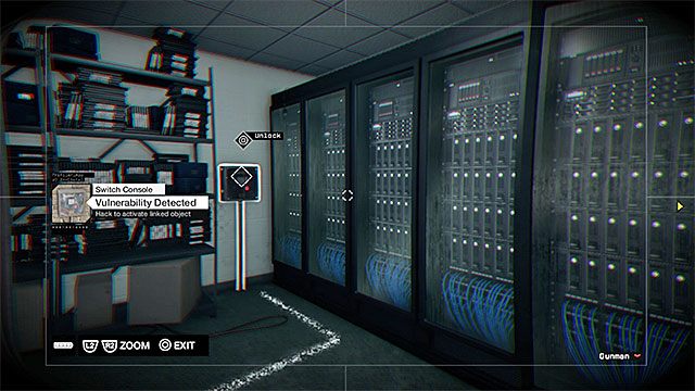 Po tym jak powrócisz do kontrolowania postaci Aidena raz jeszcze włam się do kamery drugiego strażnika - Misja 9 (Dressed in Peels) | Główne misje - Akt I | Solucja Watch Dogs - Watch Dogs 1 - poradnik do gry