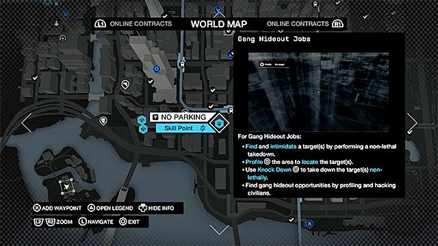 Przykładowy znacznik Kryjówki gangu - Sposoby odblokowywania i ogólne założenia | Kryjówki gangów Watch Dogs - Watch Dogs 1 - poradnik do gry