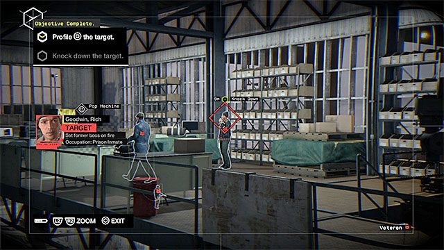 Zaczekaj na odpowiedni moment, wejdź do magazynu i skieruj się do schodów prowadzących na piętro - Kryjówki - Brandon Docks | Kryjówki gangów Watch Dogs - Watch Dogs 1 - poradnik do gry