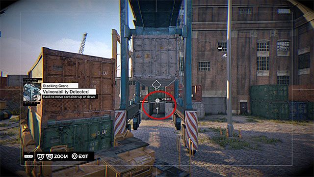 Po tym jak gra przełączy się na drugą kamerę zlokalizuj kolejną, którą zamontowano na szczycie niewielkiego słupa - Misja 5 (A Blank Spot There-ish) | Główne misje - Akt II | Solucja Watch Dogs - Watch Dogs 1 - poradnik do gry