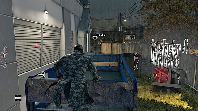 Możesz już podjąć próbę wkroczenia na teren stacji kontroli i proponuję przeskoczyć przez siatkę w południowo-zachodnim narożniku zastrzeżonej strefy - Odblokowanie misji 6 | Główne misje - Akt II | Solucja Watch Dogs - Watch Dogs 1 - poradnik do gry