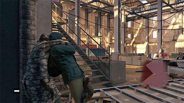 Jeden z wrogów pilnujących parteru budynku - Misja 15 (Way Off the Grid) | Główne misje - Akt II | Solucja Watch Dogs - Watch Dogs 1 - poradnik do gry