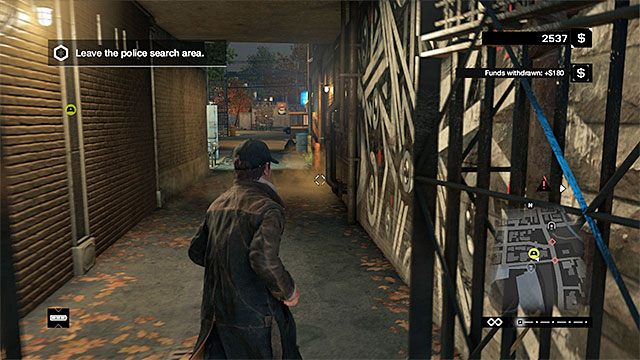 Począwszy od tego momentu musisz unikać sił policji próbujących wytropić Aidena - Misja 1 (Bottom of the Eighth) | Główne misje - Akt I | Solucja Watch Dogs - Watch Dogs 1 - poradnik do gry