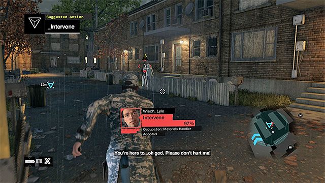 Zaczekaj aż Profiler oznaczy obserwowaną postać (lub postacie) kolorem czerwonym - Omówienie typowego przestępstwa | Wykryte przestępstwa | Solucja Watch Dogs - Watch Dogs 1 - poradnik do gry