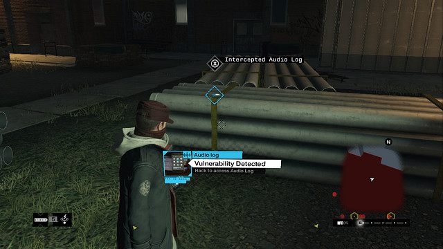Nagranie na rurach przed budynkiem - Nagrania głosowe (Audiologi) | Mapy mniejszych aktywności Watch Dogs - Watch Dogs 1 - poradnik do gry