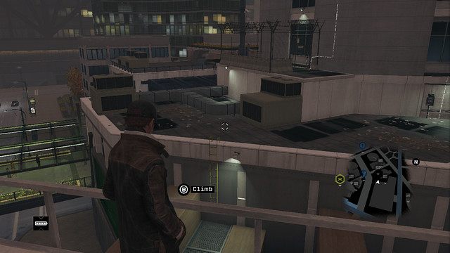 Widok na drabinę z parkingu - Wieże ctOS | Mapy mniejszych aktywności Watch Dogs - Watch Dogs 1 - poradnik do gry