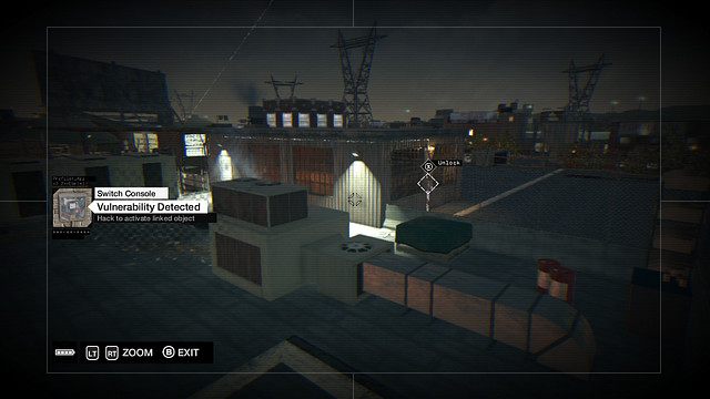 Widok z kamery naprzeciw bramy - Wieże ctOS | Mapy mniejszych aktywności Watch Dogs - Watch Dogs 1 - poradnik do gry