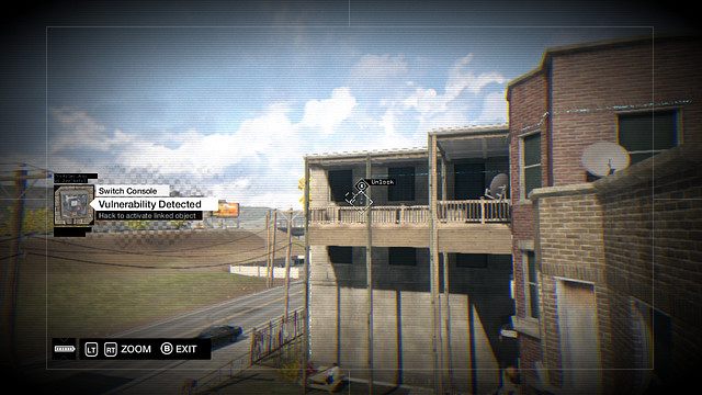Przełącznik na balkonie szarego budynku - 01 - 10 | Naruszenia prywatności w Watch Dogs - Watch Dogs 1 - poradnik do gry