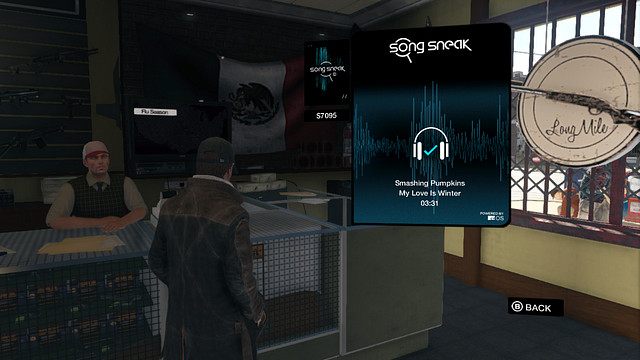 Przechwycona piosenka dzięki aplikacji SongSneak - Hotspoty i SongSneak (zdobywanie piosenek) | Mapy mniejszych aktywności - Watch Dogs 1 - poradnik do gry