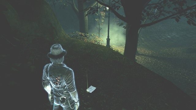 Notatka nawet w blasku latarni jest słabo widoczna. - Rozdział 4 - Przemyślenia Julii (4); Informacje o zabójcy (4) | Znajdźki - Murdered: Śledztwo Zza Grobu - poradnik do gry