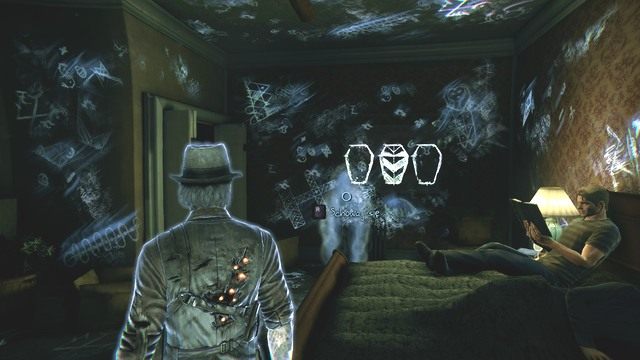 Mężczyzna na łóżku nic nie robi sobie z Twojej obecności. - Rozdział 1 - Wiadomości zmarłej | Znajdźki | Murdered Śledztwo Zza Grobu - Murdered: Śledztwo Zza Grobu - poradnik do gry