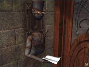 Po wejściu do holu od razu kierujemy się do notariusza (nieładnie grzebać w cudzych papierach) - Poradnik do gry Syberia - [Część I] Valadilene - Syberia - poradnik do gry