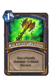 Kruszyskalny oręż - Daj przyjaznej postaci +3 do ataku w tej turze - Karty Szamana | Podstawy | Hearthstone - Hearthstone: Heroes of Warcraft - porady i polecane decki
