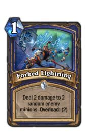 Rozwidlona błyskawica - Zadaj 2 pkt - Karty Szamana | Podstawy | Hearthstone - Hearthstone: Heroes of Warcraft - porady i polecane decki