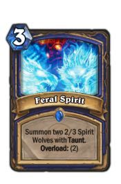 Dziki duch - Przyzwij dwa duchowe wilki 2/3 z Prowokacją - Karty Szamana | Podstawy | Hearthstone - Hearthstone: Heroes of Warcraft - porady i polecane decki