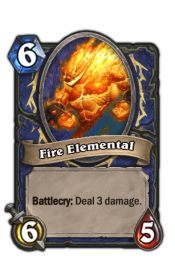 Żywiołak ognia - Okrzyk bojowy: Zadaj 3 pkt - Karty Szamana | Podstawy | Hearthstone - Hearthstone: Heroes of Warcraft - porady i polecane decki