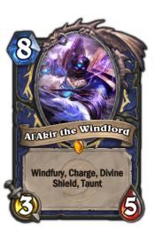 AlAkir, Władca wichrów - Furia wichru, Szarża, Boska tarcza, Prowokacja - Karty Szamana | Podstawy | Hearthstone - Hearthstone: Heroes of Warcraft - porady i polecane decki