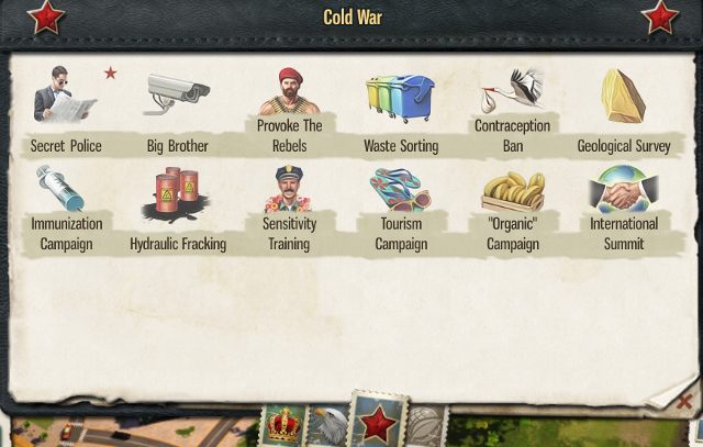 Zimna wojna wprowadza kilka ważnych dekretów pozwalających na przedłużenie żywotności niektórych budynków oraz obywateli - 8. Dekrety w Tropico 5 - Tropico 5 w 10 prostych krokach