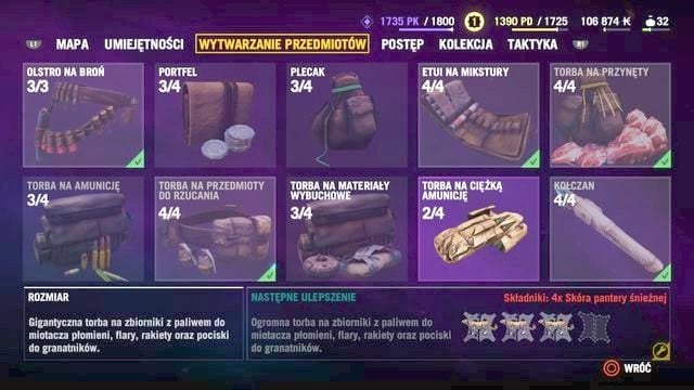 Kolejne ulepszenia nieco ułatwiają rozgrywkę. - Wytwarzanie przedmiotów w Far Cry 4 | Podstawy - Far Cry 4 - poradnik do gry