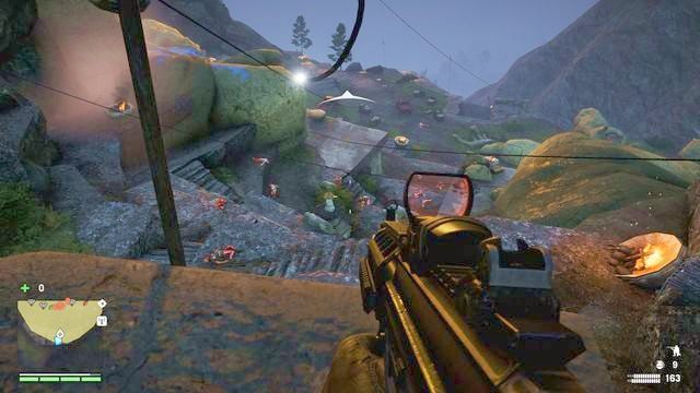 Podczas walki cały czas sprawdzaj radar, aby nie dać się zajść od boku. - Śpiący święci | Zadania główne w Far Cry 4 - Far Cry 4 - poradnik do gry