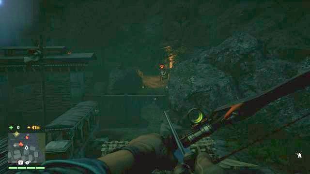 Omiń skupisko wrogów z prawej strony - po drodze wyeliminuj odosobnionego przeciwnika. - Miasto bólu | Zadania główne w Far Cry 4 - Far Cry 4 - poradnik do gry