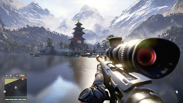 Z odległości dobrze jest zorientować się w sytuacji. - Zaprzestać i zaniechać (wybór Sabala) | Zadania główne w Far Cry 4 - Far Cry 4 - poradnik do gry