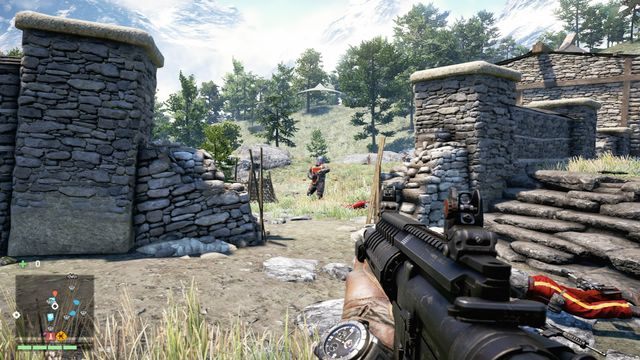Podczas obrony uważaj szczególnie na ciężkozbrojnych przeciwników. - Kryj się! | Zadania główne w Far Cry 4 - Far Cry 4 - poradnik do gry