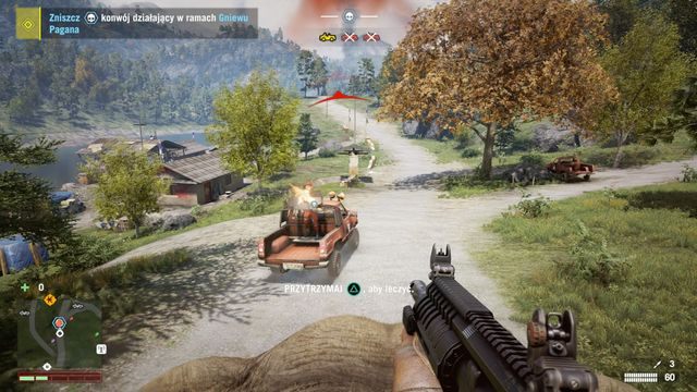 Użycie słonia jako tarana i dodatkowe ostrzelanie samochodu pozwoli rozprawić się z konwojem w kilka chwil. - Konwój Gniewu Pagana | Aktywności w Far Cry 4 - Far Cry 4 - poradnik do gry