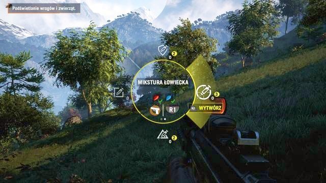 Z menu tworzenia mikstur możesz w łatwy sposób wybrać tą pożądaną. - Mikstury w Far Cry 4 | Podstawy - Far Cry 4 - poradnik do gry