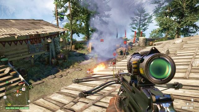 Uwolnij niedźwiedzia, aby narobić zamieszania. Wyeliminuj w tym czasie snajpera. - Strażnica Bhirabata | Strażnice - Dwa alarmy | Far Cry 4 - Far Cry 4 - poradnik do gry