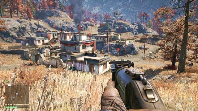 Wyłączenie z gry dwóch snajperów powinno być Twoim pierwszym celem. - Koszary Lhumtse | Strażnice - Trzy alarmy | Far Cry 4 - Far Cry 4 - poradnik do gry