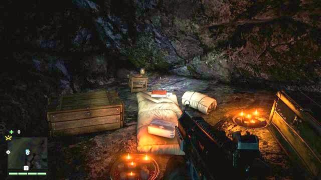 Do jaskini dostaniesz się po wspięciu na wyższą półkę skalną od podnóża góry, a następnie przeskakując przepaść przy użyciu kotwiczki - Południowy i centralny Kyrat | Dzienniki Mohana Ghalea | Far Cry 4 - Far Cry 4 - poradnik do gry