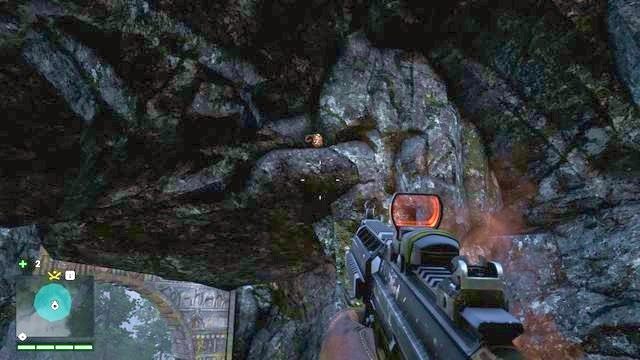 Mając przed sobą sporej wielkości pomnik odwróć się w stronę miejsca, z którego przyszedłeś - Południowy i centralny Kyrat | Maski Yalunga | Far Cry 4 - Far Cry 4 - poradnik do gry
