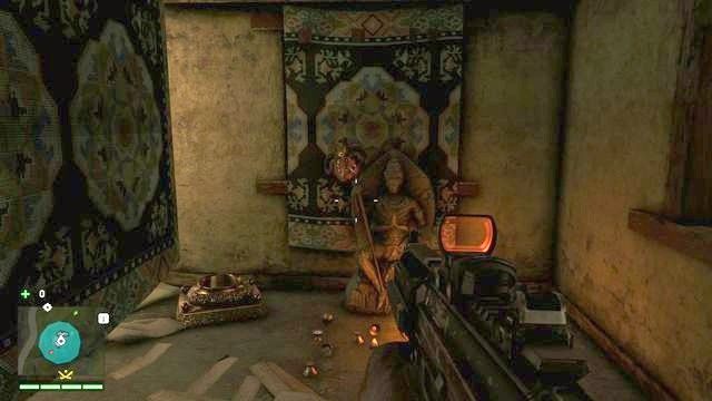 W środku domu, zaczepiona na drobnej statuetce stojącej koło okna - Południowy i centralny Kyrat | Maski Yalunga | Far Cry 4 - Far Cry 4 - poradnik do gry