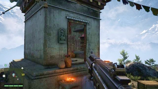 Młynek znajdziesz w niewielkiej kapliczce, zaraz z prawej strony od wejścia - Południowy i centralny Kyrat | Młynki Mani | Far Cry 4 - Far Cry 4 - poradnik do gry