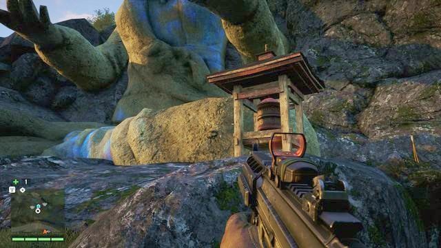 Ten młynek znajduje się u stóp ogromnego posągu - Południowy i centralny Kyrat | Młynki Mani | Far Cry 4 - Far Cry 4 - poradnik do gry